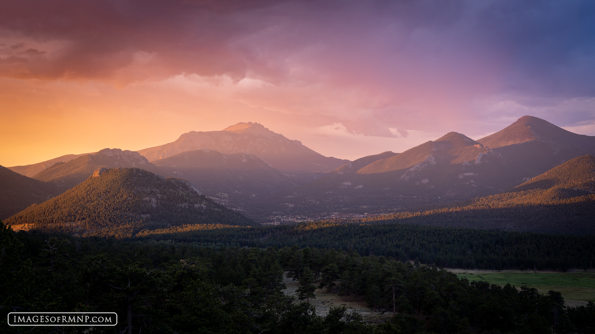 July 10, 2025 This morning a light rain was falling as the sun rose creating a few minutes of warm and colorful light here in Rocky Mountain...